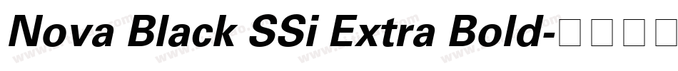Nova Black SSi Extra Bold字体转换